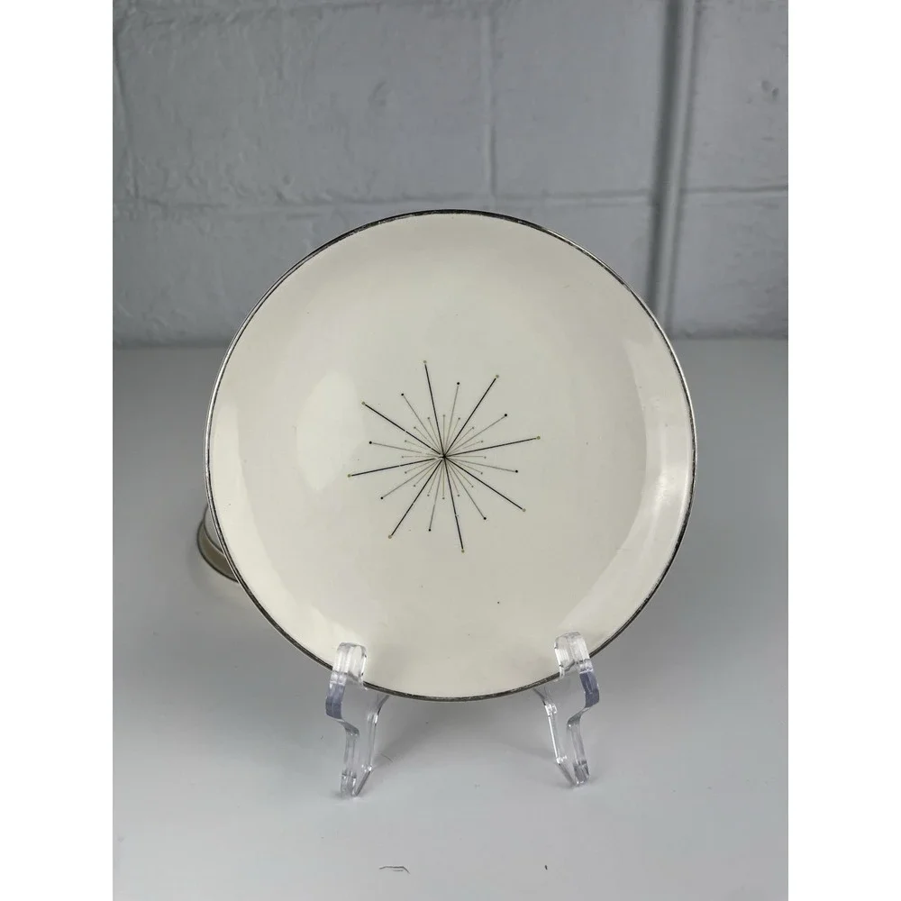 Homer Laughlin Modern Star Atomic MCM Bread Butter Plate SET OF 3 | 6 3/4